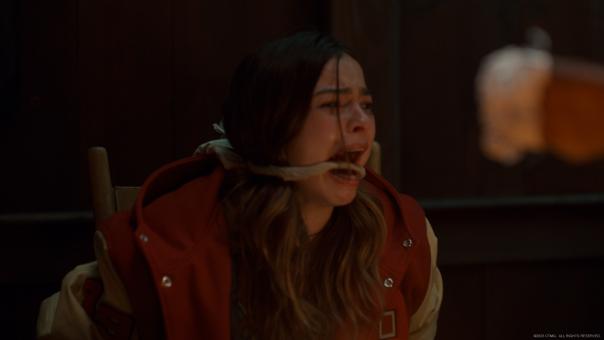 Girl tied up and screaming for help